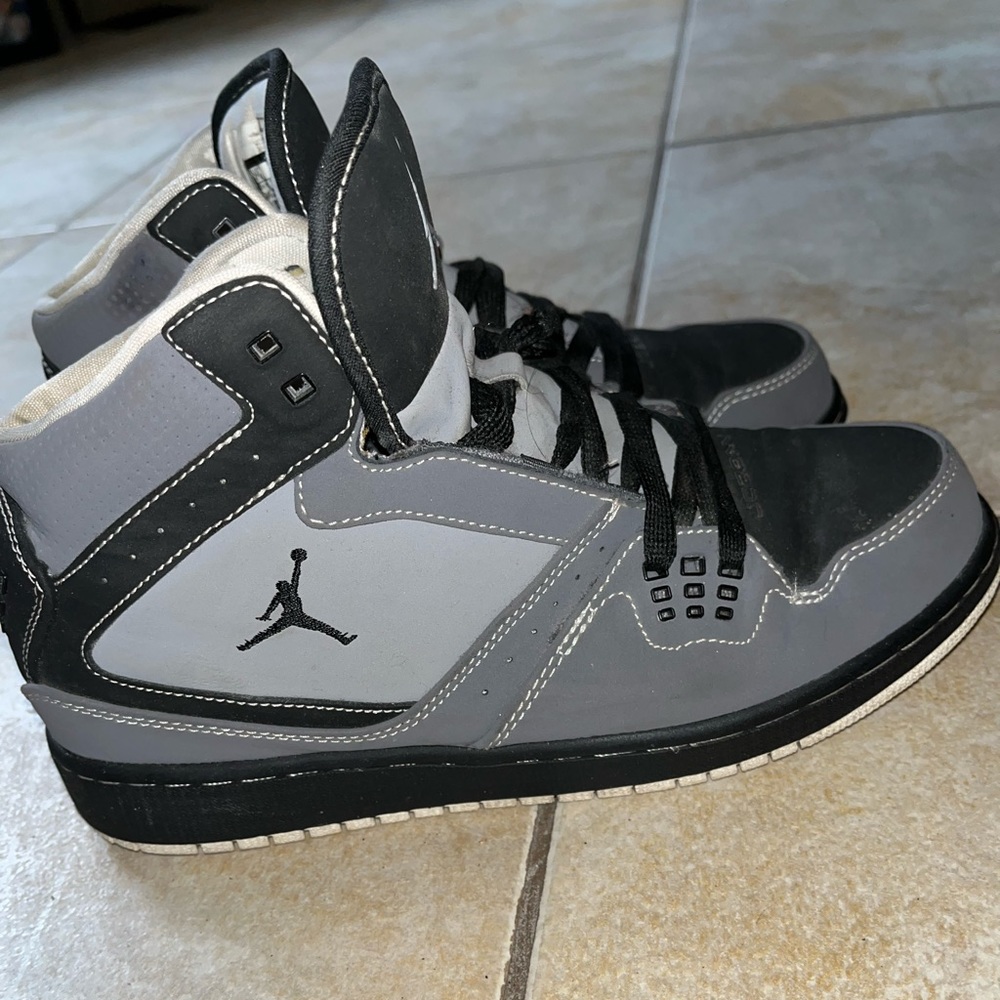 Jordan black and gray shoes